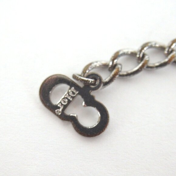 Authentic Christian Dior Logo charm Necklace metal [Used] - Picture 6 of 6